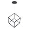 Et2 4 Square 1-Light 20.5" Wide Black Pendant Light E30582-BK - alternate 1